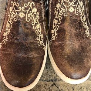 Brown Slip On Corral Sneakers